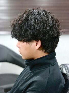 ブルーブラック × シャドウパーマ/20代30代40代