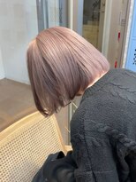 サンクマーケット 渋谷(cinq MARKET)&nbsp;渋谷ブリーチカラータッセルボブ顔周りレイヤー切りっぱなしボブ