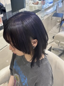 アヴァンス 深井店(AVANCE.) 【店長 辻 柊斗】顔周りレイヤー×髪質改善カラー×パープル