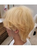マッシュウルフ/ブロンドカラー/ブリーチ