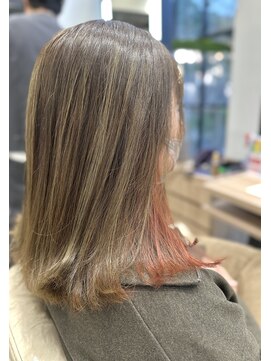 ディーボーイ 健軍店(D-BOY) ハイライト/イヤリングカラー/オリーブベージュ/オレンジ