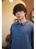 エディ(Edy)&nbsp;メンズマッシュウルフ波巻きパーマスペインカールカーリーパーマ