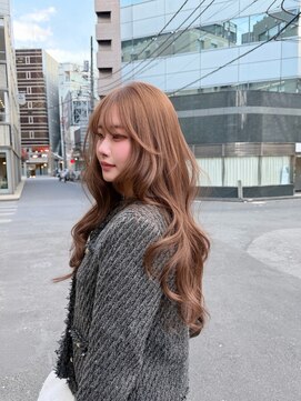 カノイ 銀座中央通り(KANOI) 【大人可愛い】ミルクティーベージュ×ゆるふわロング