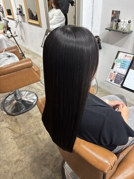 アンジュール(UNJOUR.) ブリーチなしカラー縮毛矯正髪質改善ロング美髪