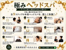 つるるんとんの雰囲気(美肌極みヘッドスパの工程表)