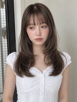ローネス 銀座(LONESS)&nbsp;ロングレイヤー/顔まわりレイヤー/透明感カラー/ココアブラウン