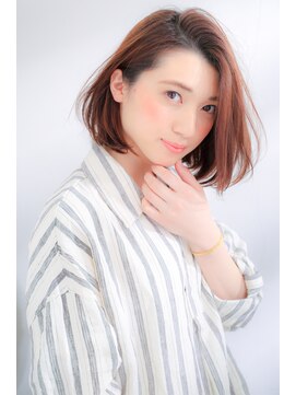 サンド 銀座(sand) ノーブルクラシカルロブ風バレイヤージュデジタルパーマショート