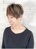 30代40代大人カッコイイ/2ブロック/刈り上げ/ハンサムショート