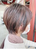 白髪ぼかしハイライトブラウンボブ【Ruufus恵比寿渋谷3157f