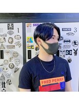 ワム(wom)&nbsp;前下がりセンターブルーブラック