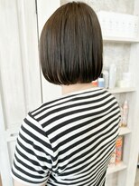 キャアリー(Caary)&nbsp;福山市美容室人気caary内巻きボブスタイルオリーブカラー