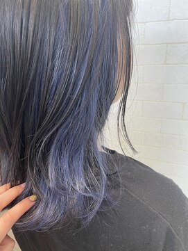 ヘアーリゾート ラウレア(Hair Resort LAULEA) ブルー×パープルのインナーカラー