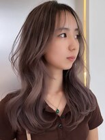 サイン 表参道(SIGN)&nbsp;インナーカラーレイヤーカットイヤリングカラーミディアムヘア