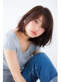 【Laf 岡本聡美】ナチュラル大人ボブ///チョコレートカラー