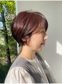 【UHair】大人ショートボブ×ツヤ感チェリーブラウンカラー