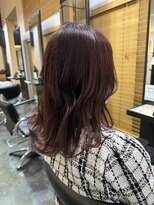 ニュイ 高槻 阪急茨木店(nui)&nbsp;黒髪ボブルフネビージュ小顔ワンレンスペインカール