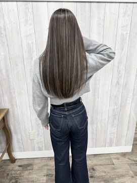 ラッズプラスエイチ(Lads+h) グレージュハイライトカラー