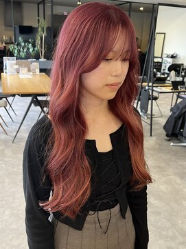 ナンバー(number+) 透明感抜群♪ダブルカラー1ブリーチピンクカラー