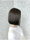 大人めボブ/暗めグレージュ