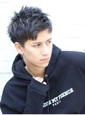 【Hale】ブルーブラック/スパイキーショート/フェザーパーマ原宿