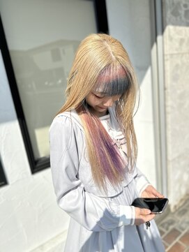 ヘアーテラスエム 奈良店(hair terrace M) 前髪カラーとインナーグラデーション