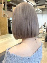 サンクマーケット 渋谷(cinq MARKET) 渋谷ブリーチカラータッセルボブ顔周りレイヤー切りっぱなしボブ