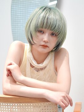 アンアミ シブヤ(Un ami shibuya) ペールグリーン/ショートウルフ