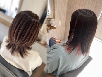 マロウ(marou)の写真/【春おすすめ！髪質改善×艶カラー】髪にやさしい施術＆厳選されたカラー剤を使用◎新色も定期的に導入！