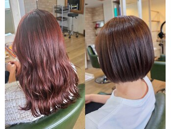 シャイン(SHINE)の写真/豊富なカラー剤と、オーガニック系のカラー剤も取り扱いあり◎幅広いデザイン力でなりたいスタイルを提案♪