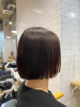 ループウエスト(LOOP WEST) ミニボブ×ピンクブラウン0316