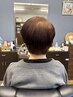 レディースカット+白髪ぼかし+シェービング+眉毛カット