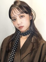 フィルムス 田町芝浦(FILMS)&nbsp;グレージュブラウン/ミディアムレイヤー/韓国巻き/顔周りカット