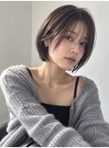 人気丸みショートボブ池袋20代30代40代50代前髪シアーバング丸顔