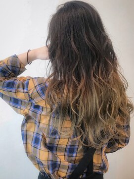 セシルヘアー なんば店(Cecil hair) バレイヤージュハイライト×ナチュラルロング