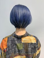 テトヘアー(teto hair) ショートボブ、ネイビーカラー、ネイビーブルー、ショートヘア