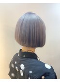 ミニボブ×パープルグレージュ