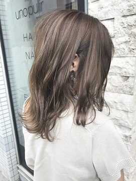 ウノプリール 茶屋町店(unopulir) 【unopulir永尾】外国人風ハイライト☆ブラウングレージュ