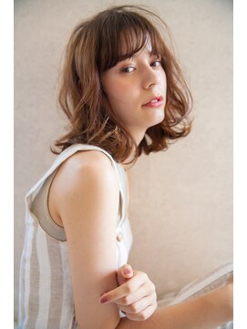 ルーク 立川(LUK) Lien☆波打ちウェーブ毛先パーマ×ナチュラルフォギーベージュ