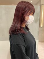 ガリカ 横浜(Gallica) 【minami】艶感チェリーピンク/顔まわりレイヤー/内巻きミディ