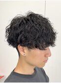 波巻きスパイラルパーマメンズマッシュパーマツイストパーマ