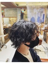 ヘアリゾートエーアイ 浅草店(hair resort Ai)&nbsp;メンズ/アッシュブラック/マッシュパーマ/波巻スパイラルパーマ