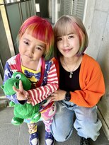 ガルボ ヘアー(garbo hair) 派手髪 虹色 レインボー おそろい 親子 可愛い 個性