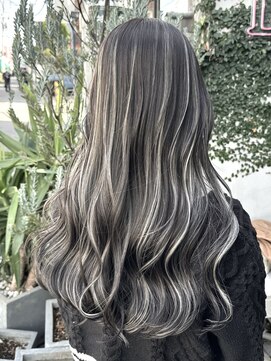 ディモアンド 表参道(Dimo&) ハイライトバレイヤージュグラデーションカラー白髪ぼかし