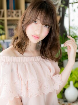 カバーヘア ブリス 大宮西口(COVER HAIR bliss) フェザーバングくせ毛風セミディくびれヘアh3大宮20代30代40代