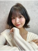 イメチェン外ハネボブ美髪ワイドバングレイヤー縮毛矯正/渋谷