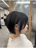 【山本　直幸】ショート×ターコイズブルーイヤリングカラー