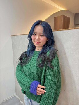 ワク 藤沢店(waku) ルーツカラー　ブルー　ブラック