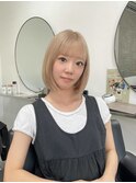 ☆ハイトーンボブ☆ブロンドベージュ☆ミルクティー☆久留米☆