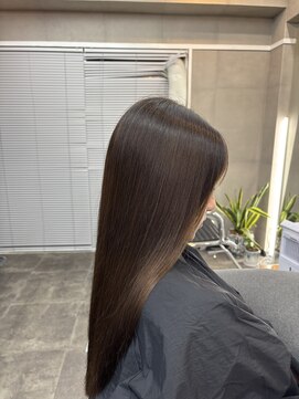 ファビ 渋谷(Fab) くびれヘア/暗めカラー/アプリコットオレンジ/縮毛矯正