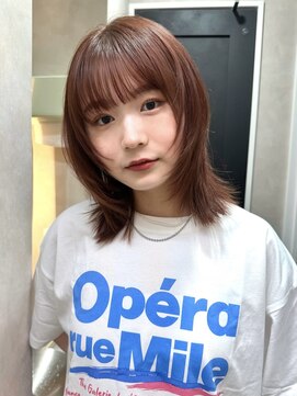 ガーデン 渋谷(GARDEN) ミディアムレイヤー　フェイスレイヤー　オレンジブラウン